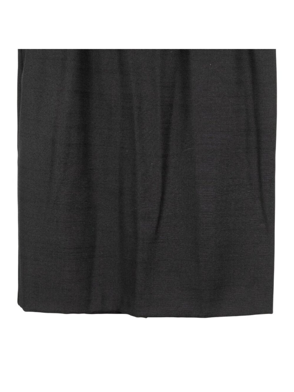 Megan Moore VTG Midi Pencil Skirt 12 Black Pleated Slit Classic Secretary Career - Picture 3 of 6